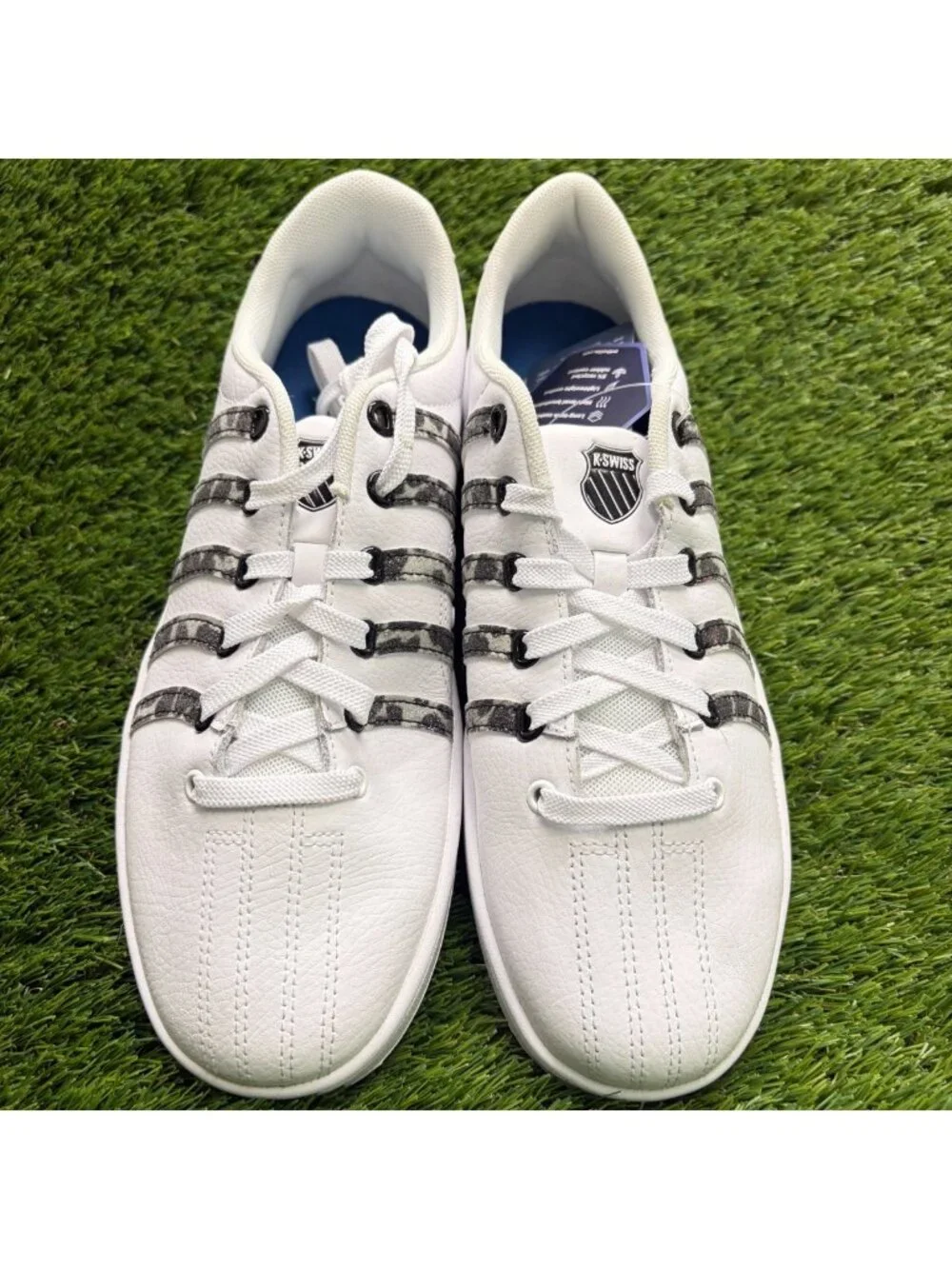 K-Swiss Court Pro II Leopard Womens Size 9.5 White Black Athletic Shoes Sneakers